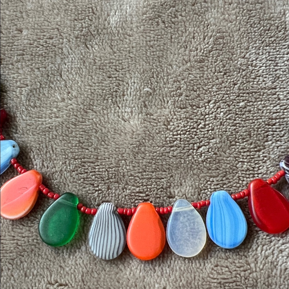 Vintage Mali Glass Necklace, Wedding Bead, Bohemian (Czech) - Picture 4 of 8